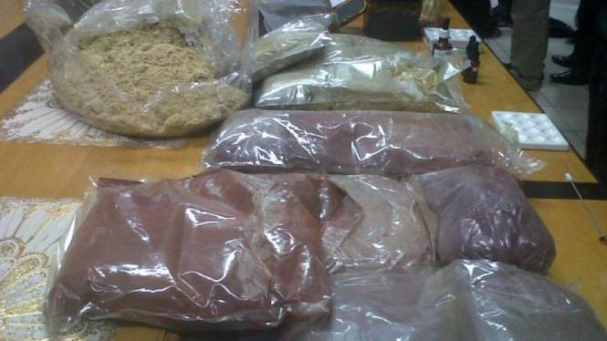 Bahan baku narkoba yang ditemukan di Lapas Narkoba Cipinang.