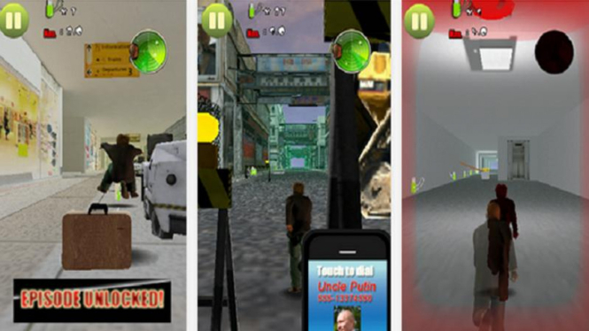 Tampilan game Snowden Run 3D 
