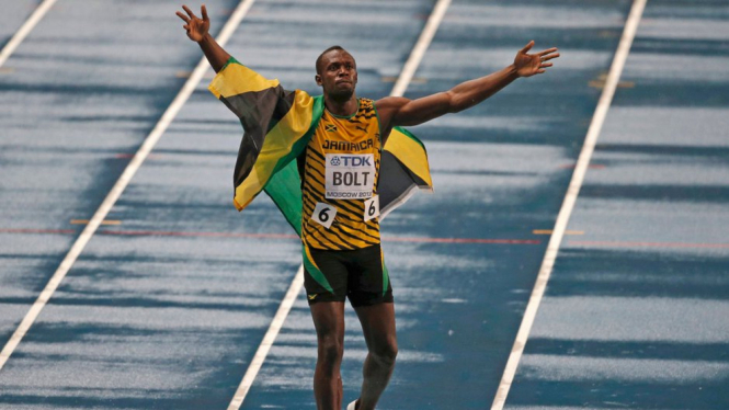 Usain Bolt juara nomor 100 meter di Kejuaraan Dunia 2013