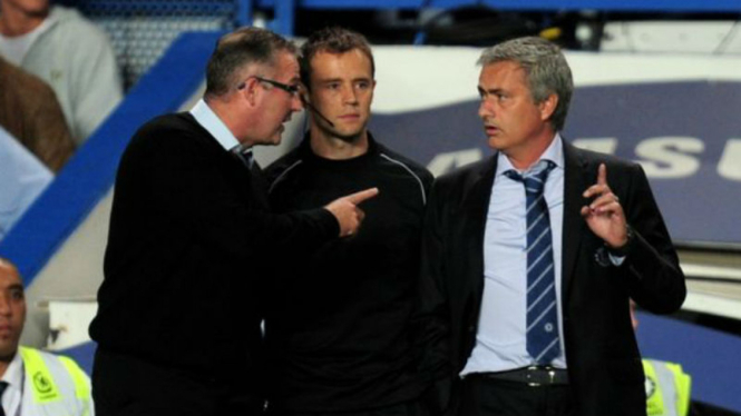 Paul Lambert (kiri) dan Jose Mourinho (kanan)
