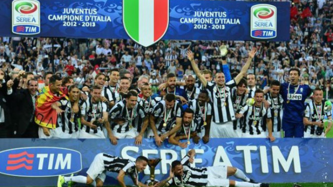Juventus saat merayakan gelar Scudetto
