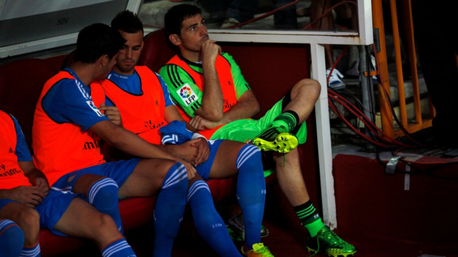 Iker Casillas menjadi cadangan saat Real Madrid melawan Granada
