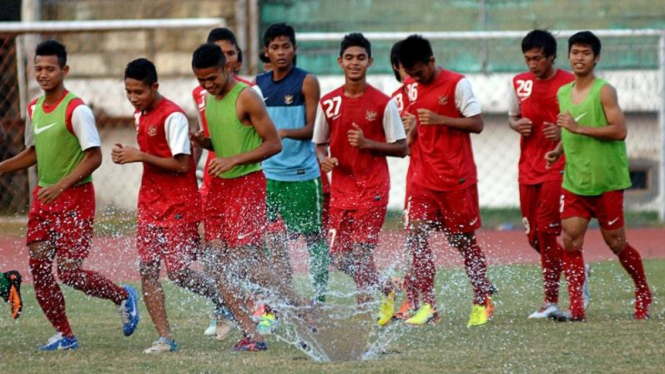 Pemain Timnas Indonesia U-19 di pemusatan latihan