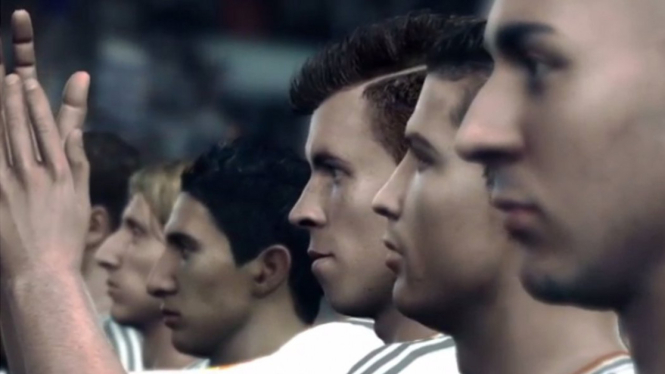 Gareth Bale bersama Cristiano Ronaldo dan Benzema di FIFA 14