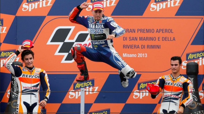 Pembalap Yamaha, Jorge Lorenzo, juara di San Marino