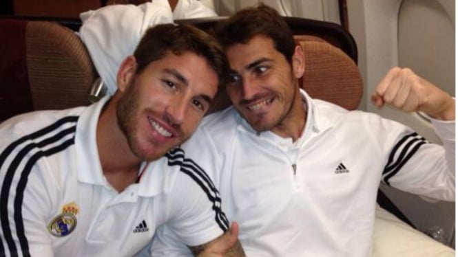 Sergio Ramos (kiri) dan Iker Casillas