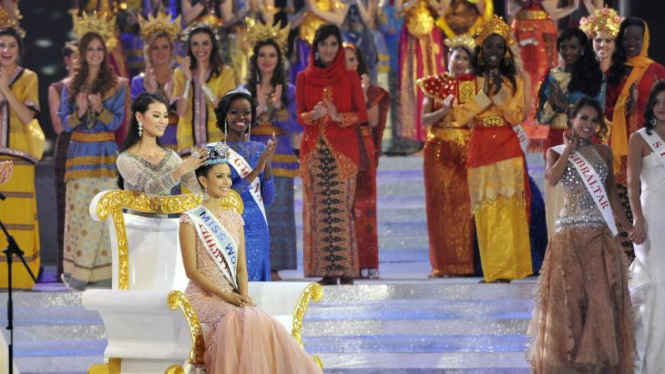 Miss World 2013 terpilih, Megan Young asal Filipina. ANTARA Nyoman Budhiana