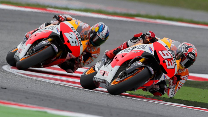 Duo Repsol Honda, Marc Marquez (93) dan Dani Pedrosa (26)