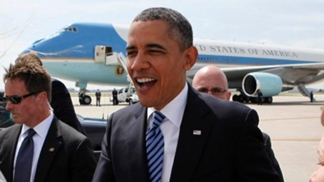 Presiden Barack Obama dan pesawat kepresidenan Air Force One