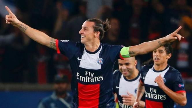 Pemain Paris Saint-Germain, Zlatan Ibrahimovic (depan)