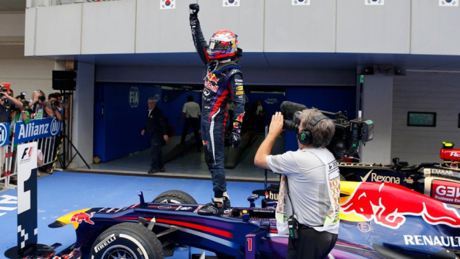 Pembalap Red Bull Racing, Sebastian Vettel