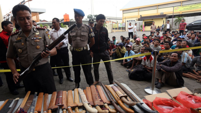 Puluhan Preman Diamankan Polres Pelabuhan Tanjung Priok