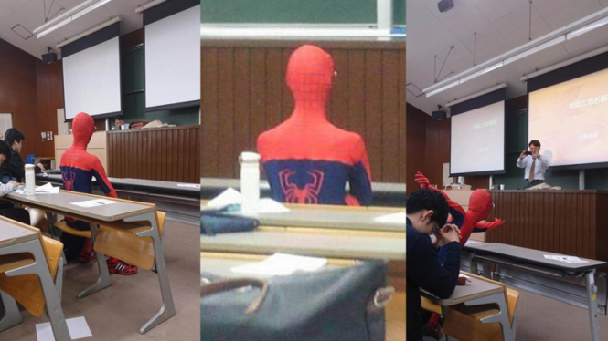 Spider-Man di dalam kelas
