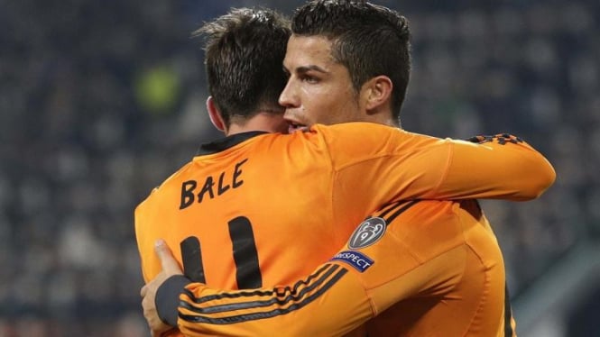 Pemain Real Madrid, Cristiano Ronaldo, dan Gareth Bale