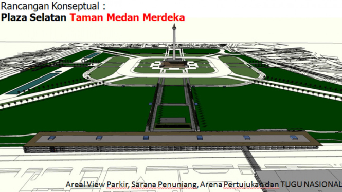 Rancangan konseptuel taman Medan Merdeka.
