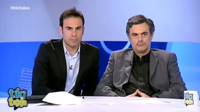Jose Mourinho gadungan (kanan) di acara televisi Tiki Taka