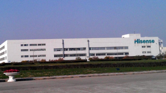 Pabrik utama Hisense di Qingdao, Shandong, China