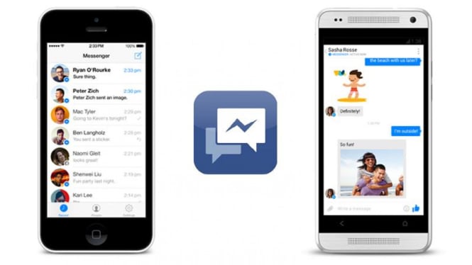 Facebook Messenger di perangkat Android dan iOS