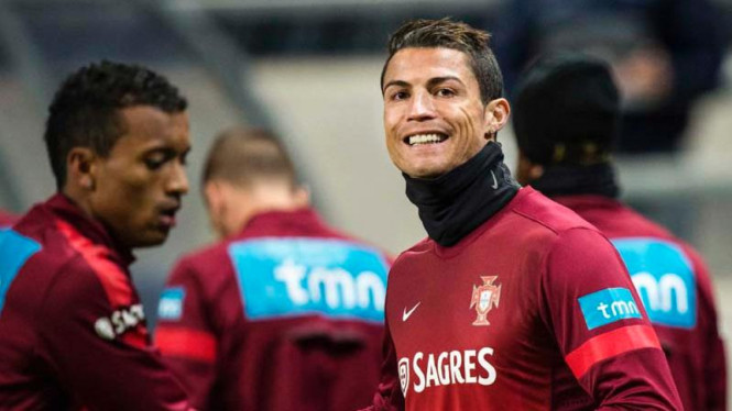 Pemain Timnas Portugal, Cristiano Ronaldo jelang laga melawan Swedia