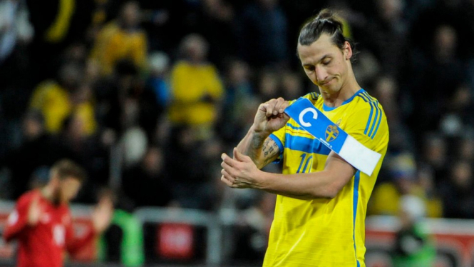 Zlatan Ibrahimovic saat Swedia disingkirkan Portugal