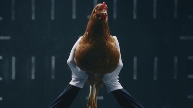 Iklan Mercedes Benz yang menampilkan ayam sebagai modelnya