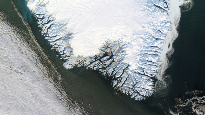 Kawasan Greenland Diselimuti Es