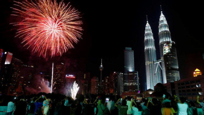 Perayaaan Tahun Baru di Kuala Lumpur Malaysia 