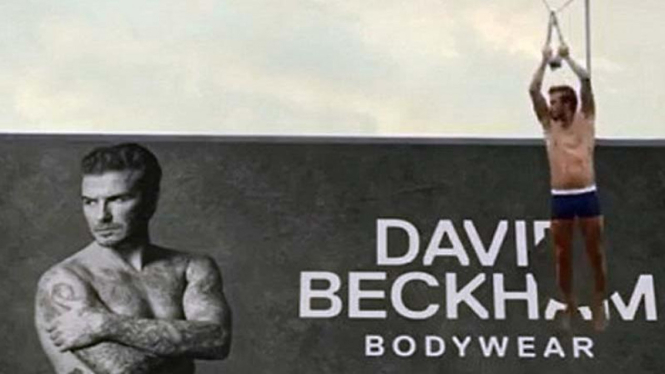 David Beckham syuting iklan underwear H&M