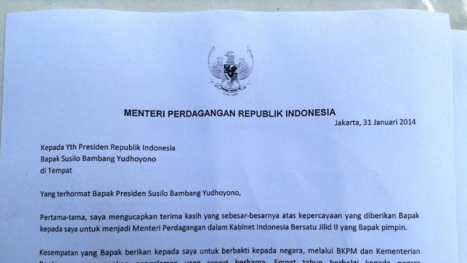 Gita Mundur dari Kabinet SBY