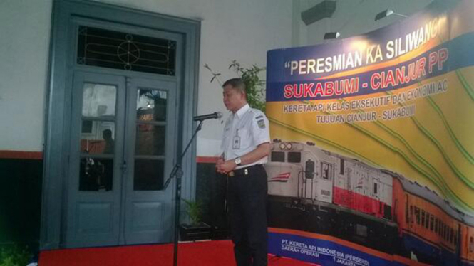 Peresmian Jalur Kereta Api Sukabumi-Cianjur