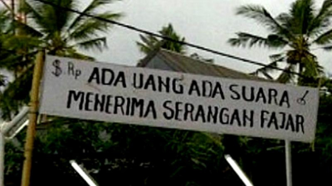 Ada uang ada suara, menerima serangan fajar