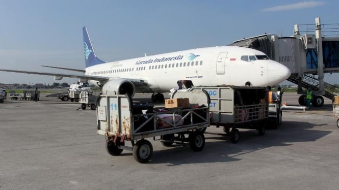 Pesawat di Bandara Adi Soemarmo. Foto ilustrasi