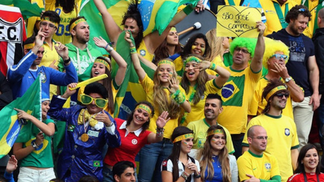 Fans timnas Brasil