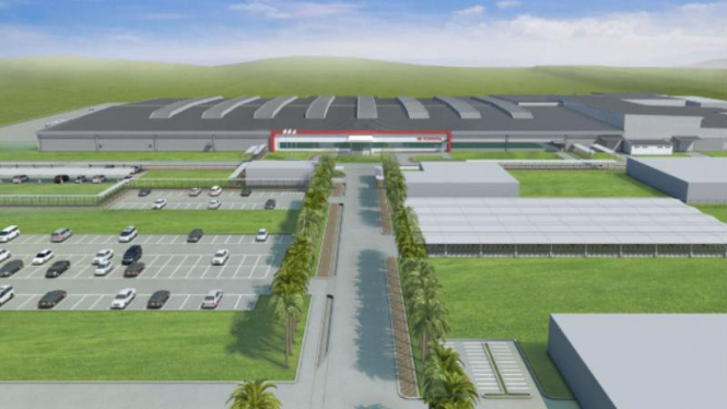 Maket pabrik mesin terbaru Toyota Indonesia