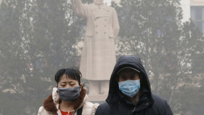 Polusi udara di Kota Beijing, China.