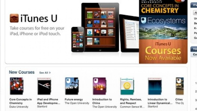 iTunes U, aplikasi edukasi dari Apple
