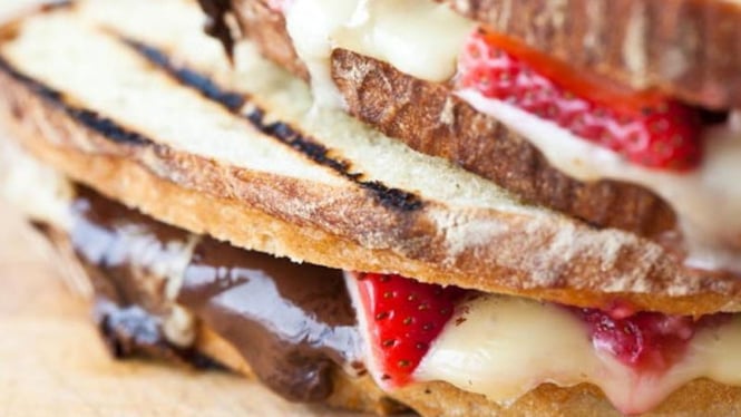 Grilled Cheese and Chocolate Panini