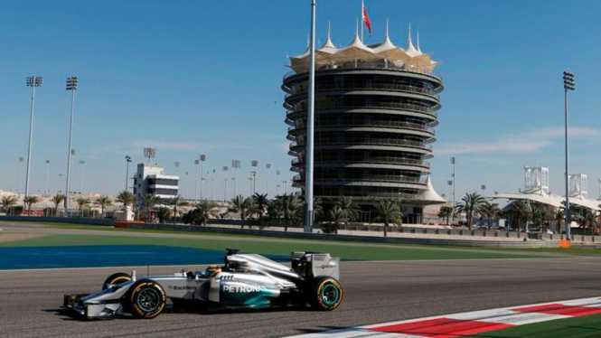 Lewis Hamilton di Bahrain