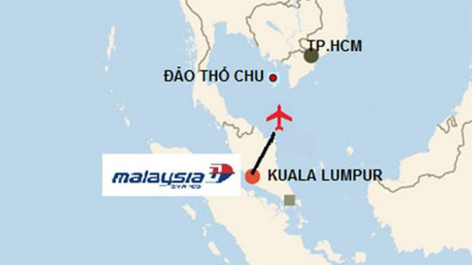 Lokasi jatuh Malaysia Airlines MH370 menurut media Vietnam