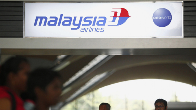 Logo Malaysia Airlines di Bandara Internasional Kuala Lumpur