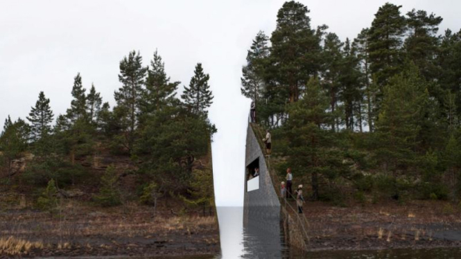 Pulau Utoya, pulau belah di Norwegia