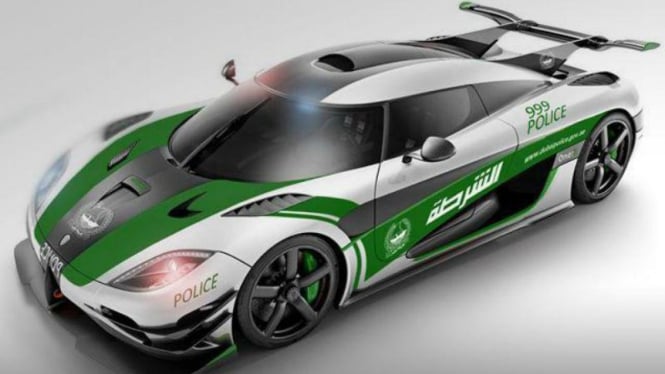 Rendering Koenigsegg One:1 versi armada kepolisian Dubai