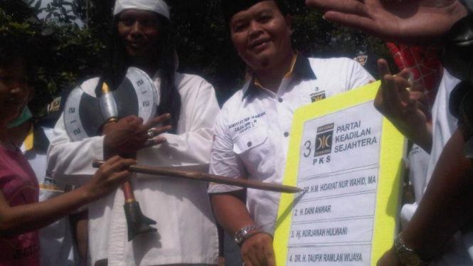 Hidayat Nur Wahid saat kampanye di Jakarta Selatan