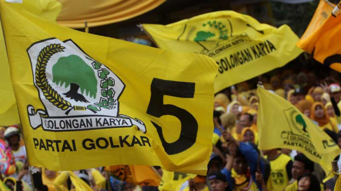 Partai Golkar saat menggelar kampaye pada Pemilu 2014.