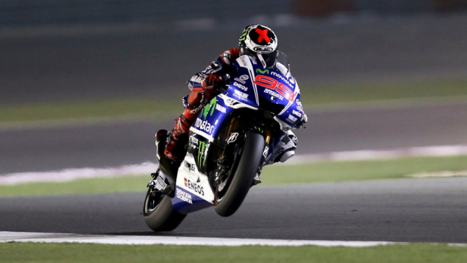 Pembalap Yamaha, Jorge Lorenzo, di Sirkuit Losail Qatar