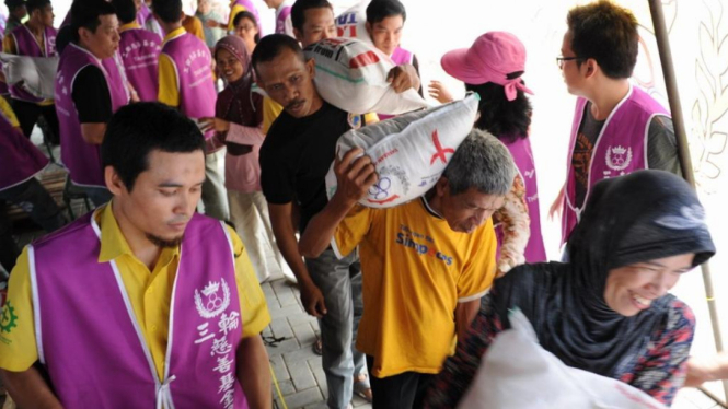 Bantuan beras Taiwan untuk rakyat Indonesia di Jakarta