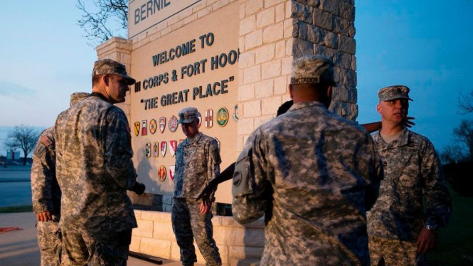 Pangkalan militer AS di Fort Hood, Texas.