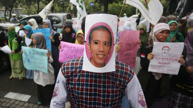 Massa KAMMI Tolak Jokowi Menjadi Capres