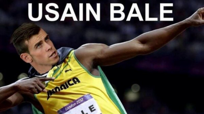 Gareth Bale jadi Usain Bolt