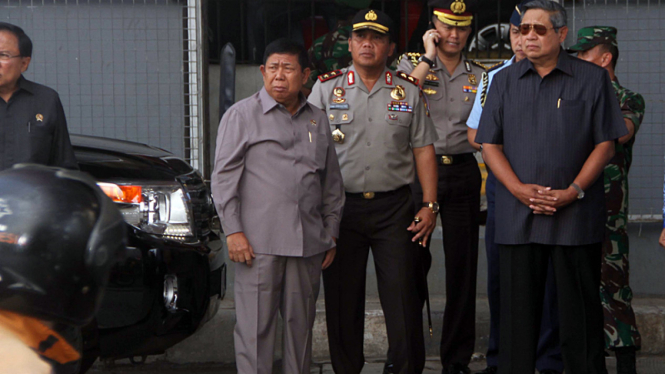 Presiden SBY Tinjau Kebakaran Pasar Senen